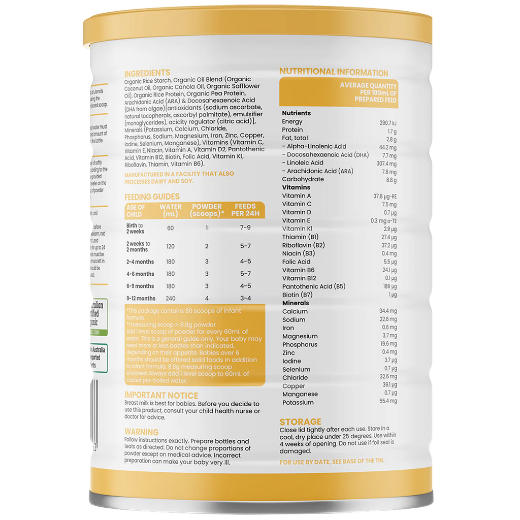 Infant Formula 700g (0-12 Months) - Plant Based